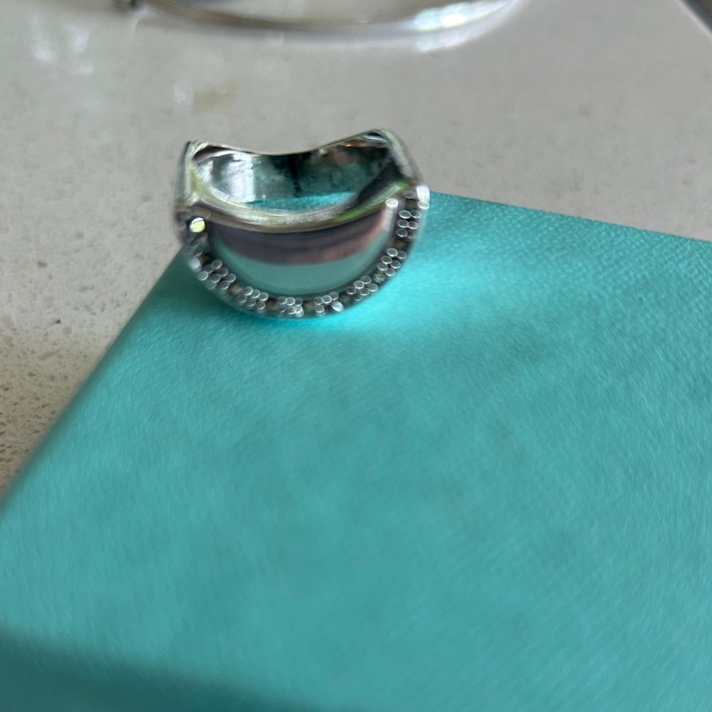 Silver 925  Ring with Marcasite Accent